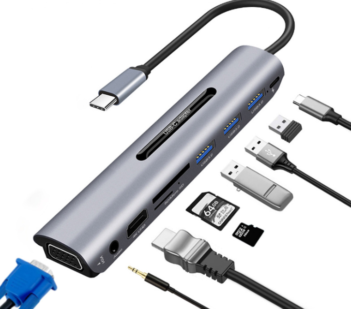 USB C HUB 9 in 1 docking station