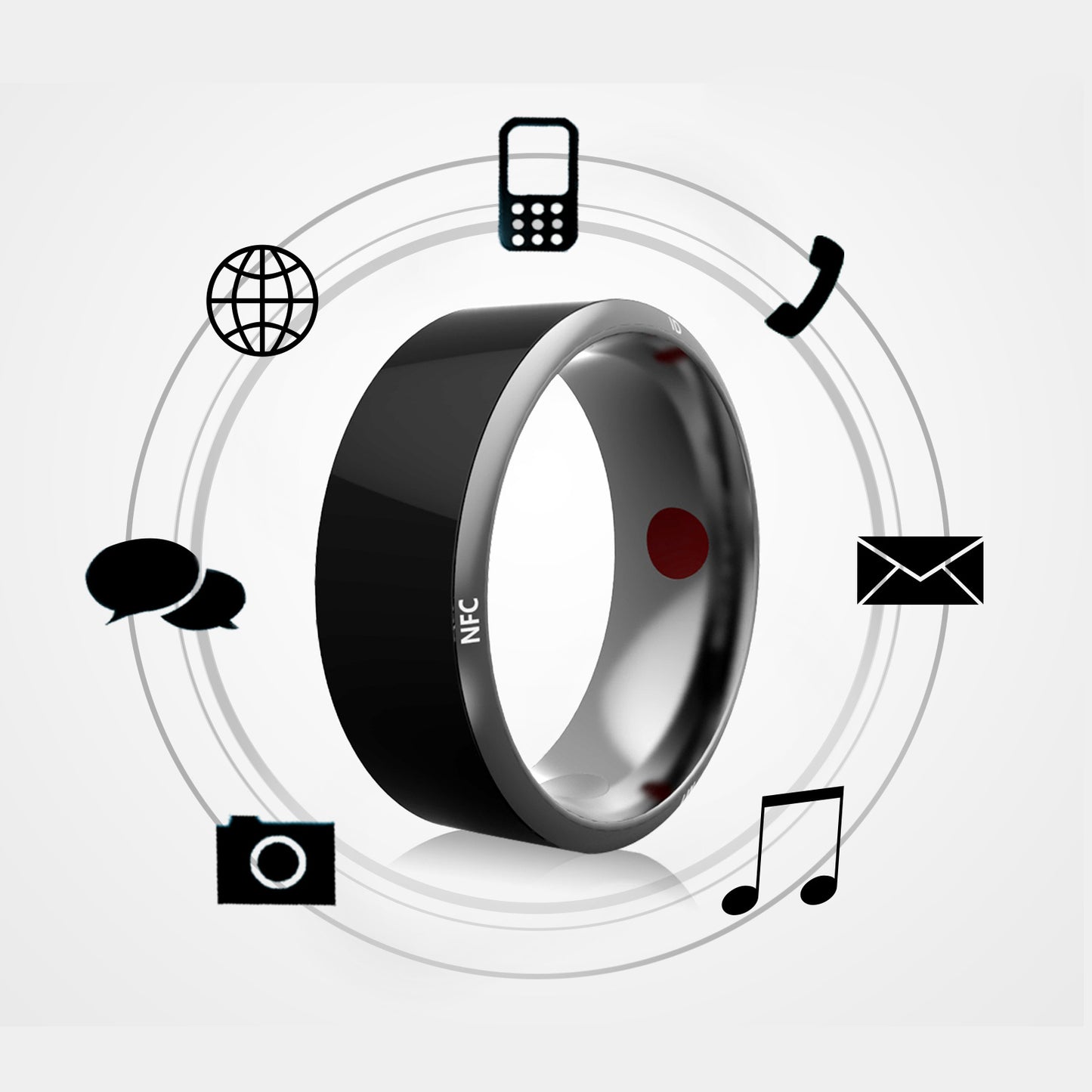 Smart Ring Multifunctional Black