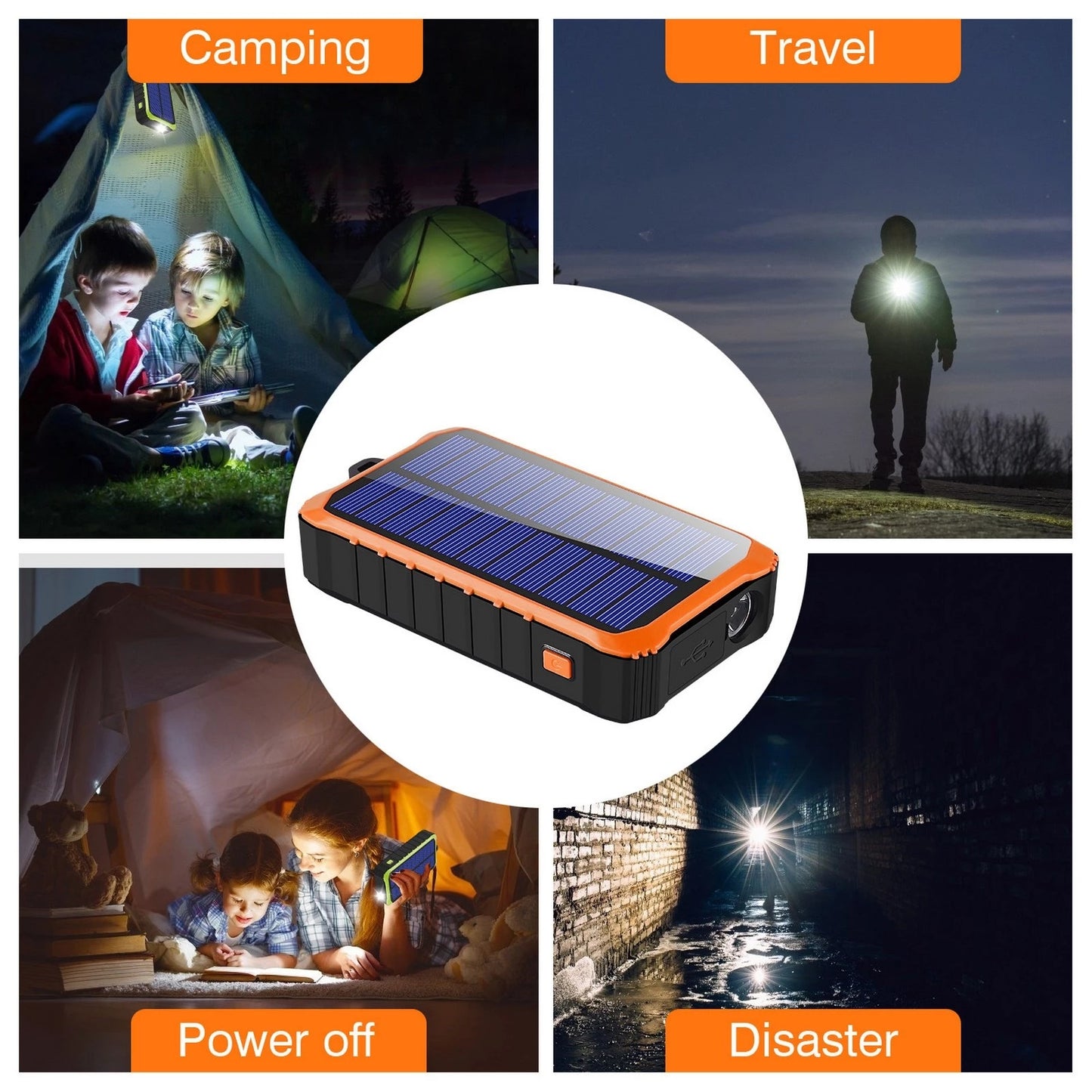 Hand Solar Power Bank 12000mAh