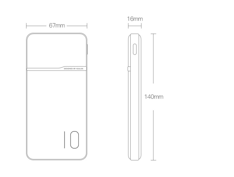 10000mAh Digital Power Bank