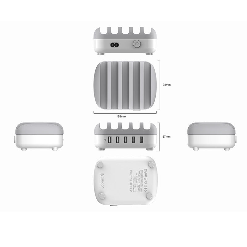 5-poort USB Oplader Station