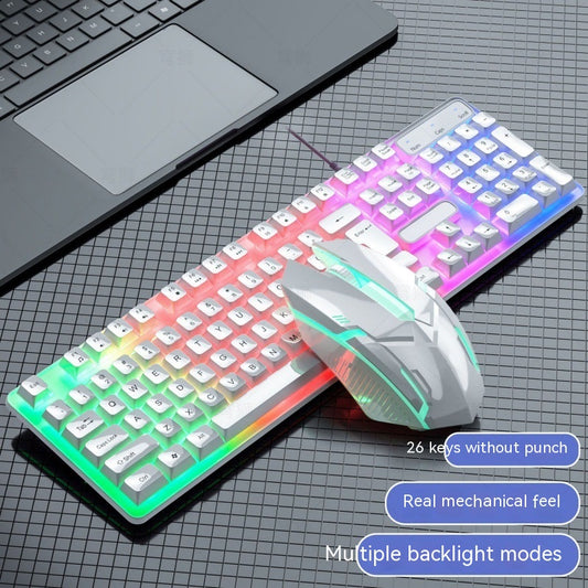 Punk Luminous Keyboard and Mouse Set